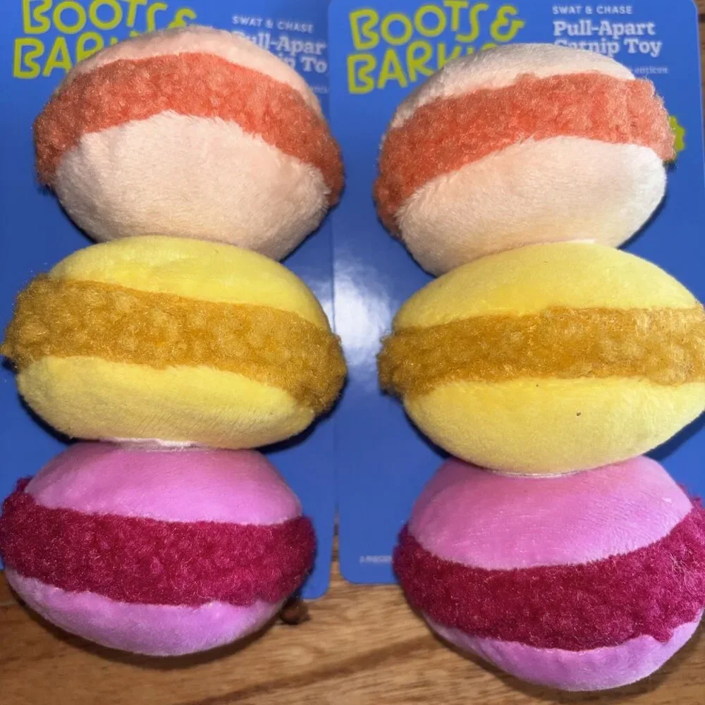 Boots & Barkley Macaron Pull-Apart Trio Cat Toy Pack Of 2 Packages - Picture 3 of 4